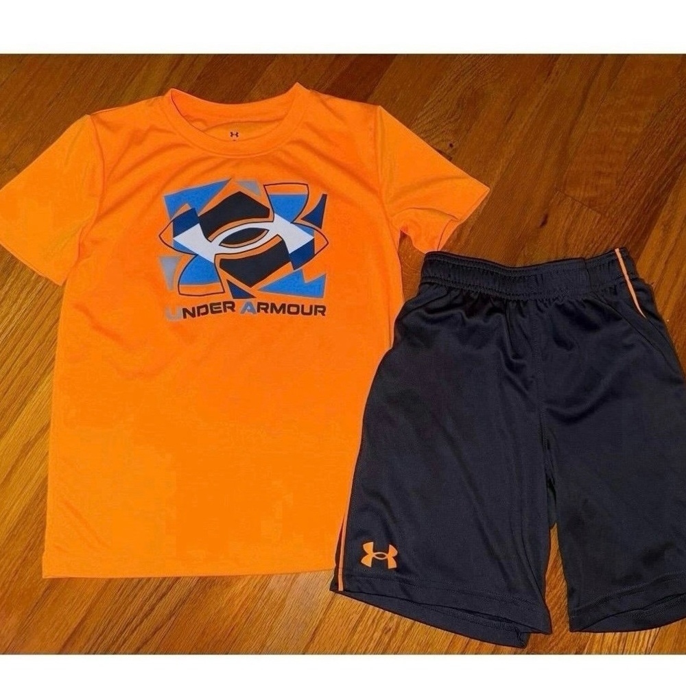 Under Armour Vibrant Orange and Gray Kids' Set